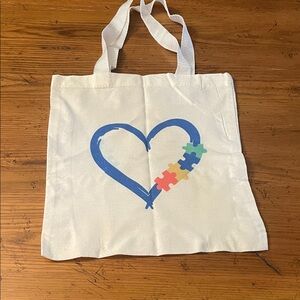 Heart Puzzle Tote Bag